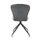 Armen Living Petrie Dining Room Accent Chair in Gray Fabric and Faux Leather with Black Finish, PK2 LCPESIGR - alternate 5